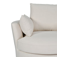 Contemporary Modern Austin Swivel Linen Snuggle Armchair