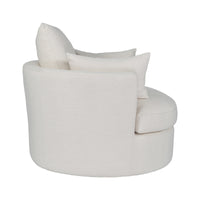 Contemporary Modern Austin Swivel Linen Snuggle Armchair