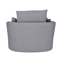 Contemporary Modern Austin Swivel Linen Snuggle Armchair