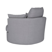 Contemporary Modern Austin Swivel Linen Snuggle Armchair