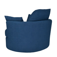 Contemporary Modern Austin Swivel Linen Snuggle Armchair