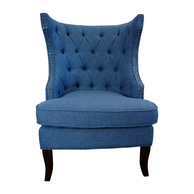 French Provincial Chesterfield Oxford Upholstered Wingback Lounge Armchair Sofa