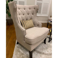 French Provincial Chesterfield Oxford Upholstered Wingback Lounge Armchair Sofa