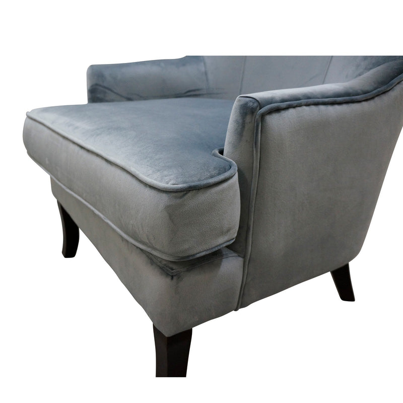 Contemporary Modern Lexter Upholstered Wingback Lounge Armchair Sofa