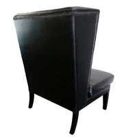 Contemporary Modern Iago Studded Upholstered Wingback Lounge Chair