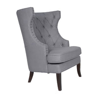 French Provincial Chesterfield Oxford Upholstered Wingback Lounge Armchair Sofa