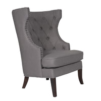 French Provincial Chesterfield Oxford Upholstered Wingback Lounge Armchair Sofa