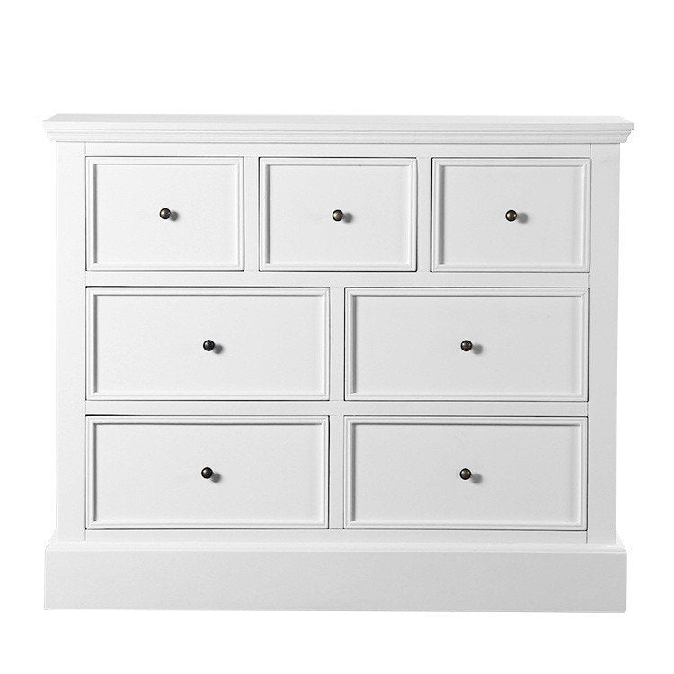 Hamptons Halifax 7 Drawer Chest Tallboy Cabinet