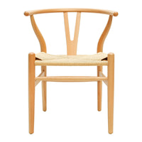 Contemporary Scandinavian Set of 2 Replica Hans Wegner Wishbone Chairs