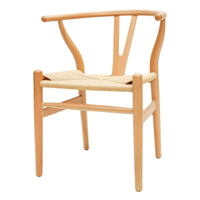 Contemporary Scandinavian Set of 2 Replica Hans Wegner Wishbone Chairs