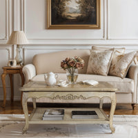 French Provincial Louis Square Coffee & Tea Table